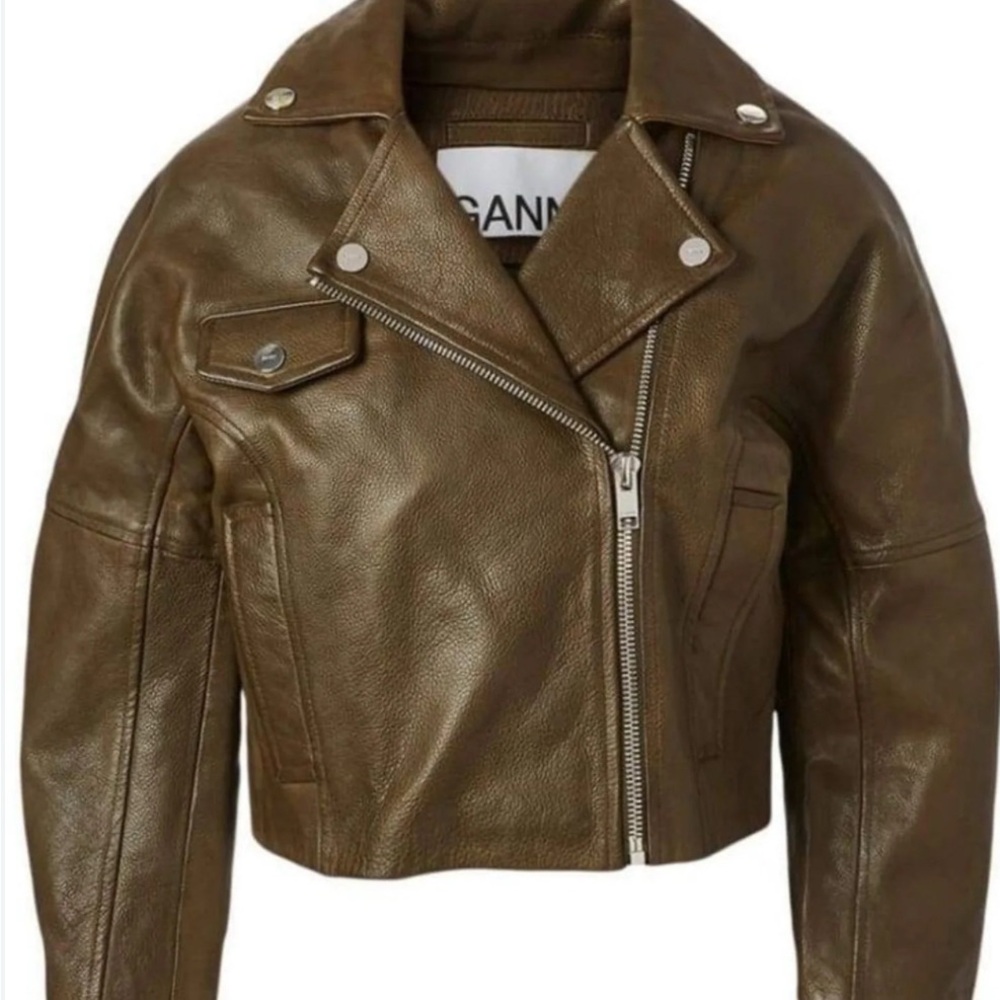 Ganni Leather Biker Jacket